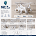 3D Printed Coral Coffee Table | Modern Designer Center Table | Organic Sculptural Living Room Furniture