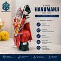 6 Inch Hanumanji Resin Statue | Hand Painted Religious Decor